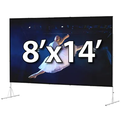 DA-LITE 39310 - FAST-FOLD DELUXE 8'x14' COMPLETE KIT - FRONT PROJECTION - T-LEGS • $1850