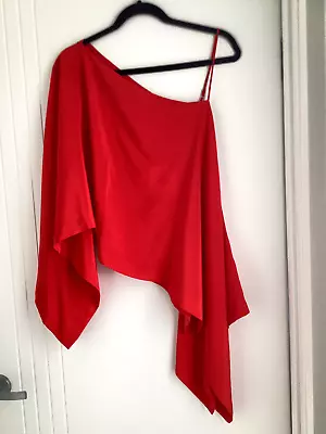 Sass & Bide Silk Soiree Top Red Size 14. BNWT. • $145