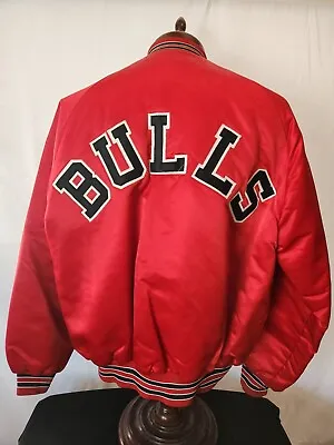 🚨🔥Vintage Chalk Line XL Chicago Bulls Starter Style Spellout Jacket EUC Rare!  • $499.99