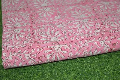 Indian Hand-Block Craft Running Loose 5 Yard Cotton Anokhi Fabric Print_1405 • $54.99