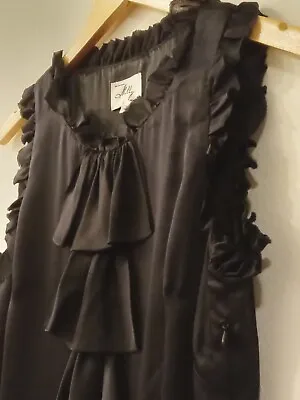 Milly Of New York Dress Black Silk Size 4 EUC • $20