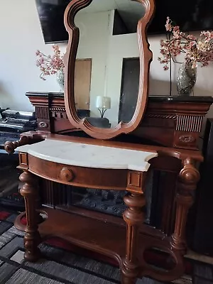 Antique Unique Marble Top Hall / Wash Table • $1195