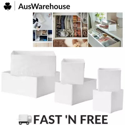 IKEA SKUBB Box - White - Set Of 6 • $36.90