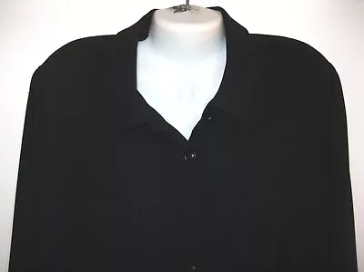 New Marina Rinaldi 29 Tuni Black Jacket Shirt Lined Italy Button Up Pockets • $39.99