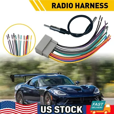 Aftermarket Car Radio Wiring Harness & Antenna Adapter Cable For Chrysler Dodge • $11.01