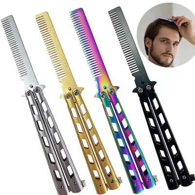 CSGO All Color Butterfly Comb Knife Metal Folding Practice Training Tool Pocket • $7.99