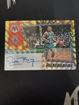 2022-23 Mosaic Pictographs Choice Fusion Red Yellow Prizm Auto Muggsy Bogues • $25