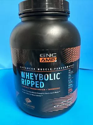 GNC AMP Wheybolic Chocolate Fudge 48.1 Oz (3 LB) Exp. 07/2025 • $49.93