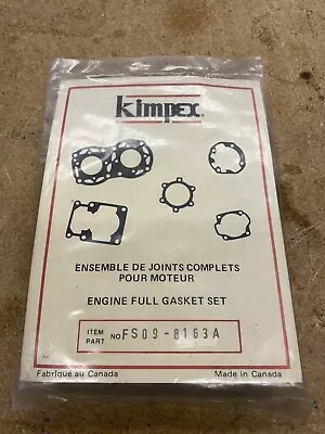 Kimpex Full Engine Gasket Set Vintage Snowmobile NOS Unopened FS09-8163A • $35