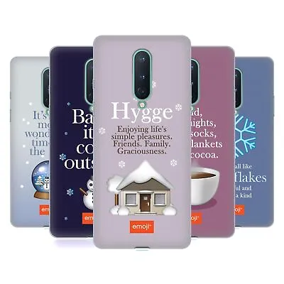 OFFICIAL Emoji® WINTER QUOTES SOFT GEL CASE FOR GOOGLE ONEPLUS PHONE • £17.95