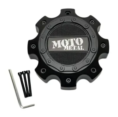 Moto Metal MO971/MO972 Satin Black 8 Lug Wheel Center Cap W/Screws 1079L170MO2SB • $28