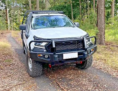 Overland Bullbar Fit Ford Ranger PX 123 Airbag ADR Compatible Gloss Black Steel • $945