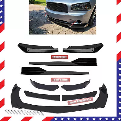 Glossy Black Front Bumper Lip Splitter Lower Spoiler Body Kit For Volvo 60s 90s • $55.99