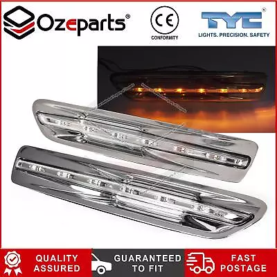 Holden Caprice WM WN Pair LH+RH LED Guard Flasher Light Indicator Lamp Chrome • $119.96