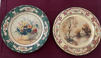 Decorative Tin Ware Trays In Red Gold Green Vintage By Daher Decorated Ware • $15.20