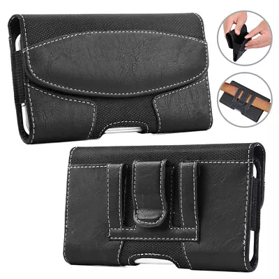 Men Cell Phone Pouch Belt Clip Holster Waist Bag Case Cover For IPhone Samsung • $9.95