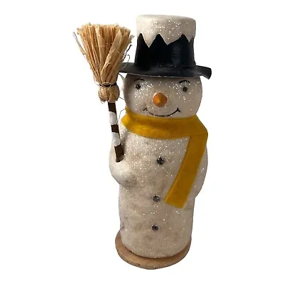 Midwest Of Cannon Falls Glitter Holiday Snowman Figurine • $18.95