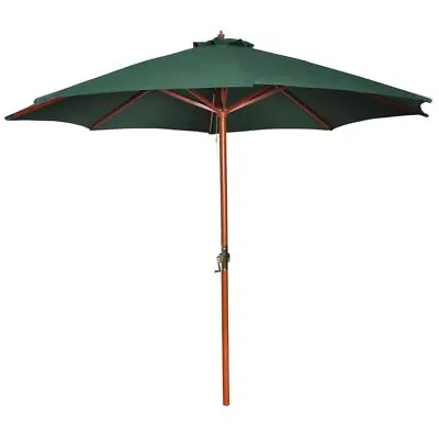 $112.95 • Buy Green Garden Parasol 3m Outdoor Umbrella Patio Sun Shade Canopy Wooden Pole