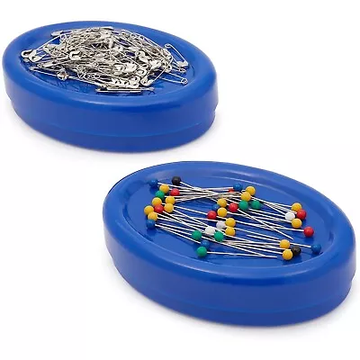 2 Pack Magnetic Pin Cushion Clip Sewing Needle Holder Storage Caddy Organizer • $10.99