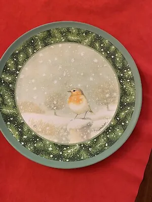 Hallmark Marjolein Bastin Nature's Sketchbook Winter Snow Bird Dinner Plate 12” • $16