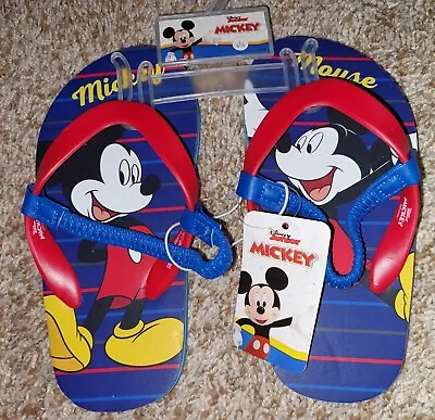 Mickey Mouse Flip Flops Kids Size Large 9/10 • $10