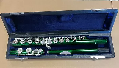 Final Sale NEW Paititi  Green/Silver C Foot Closed Hole Flute With Case(Blemish) • $79.99