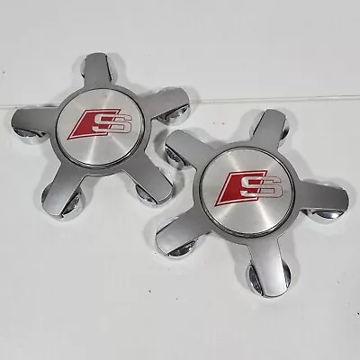 2 X AUDI S-LINE SPYDER ALLOY WHEEL CENTER CAP STAR 5 STUD 135mm S3 S4 S5 S6 • $18.66