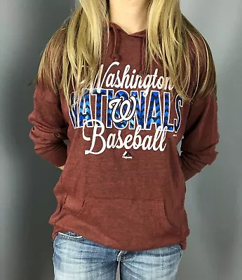 Washington Nationals Women's Maroon Red Lightweight Pullover Hoodie • $30