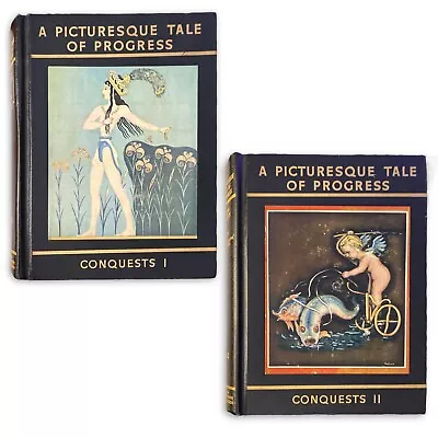 A Picturesque Tale Of Progress Vol 3 Conquests 1 & 2 II Olive Miller HC Book Lot • $27.54