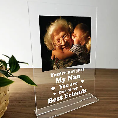 Personalised Nan Photo Plaque Birthday Gift For Nan Nanny Nana Gift For Her • £7.99