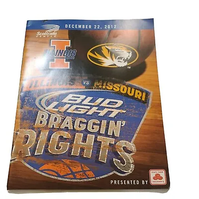 Illinois Vs Missouri Men's Basketball Game December 22 2012 Souvenir Program • $20