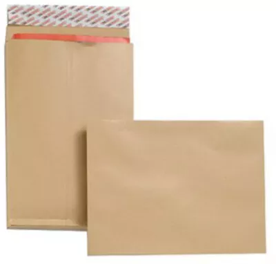 New Guardian C4 Envelopes Gusset Peel/Seal Manilla (Pack Of 25) F27666 • £19.54