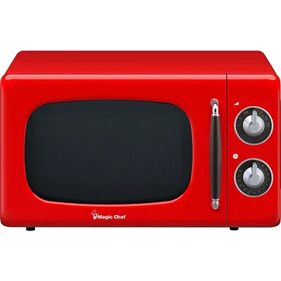 Magic Chef 0.7 Cu Ft 700 Watt Retro Countertop Microwave - MCD770CB (Red) • $134