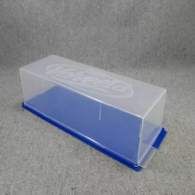 Kraft Velveeta Cheese Box Keeper Container Clear Blue Plastic USA Holds 2 Lbs • $12.78