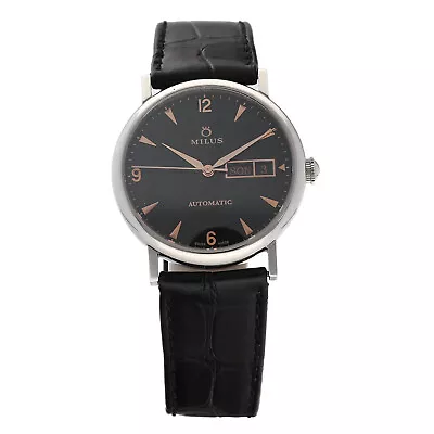 Milus Xephios XEP001 Stainless Steel 36mm Leather Automatic Men's Watch • $704