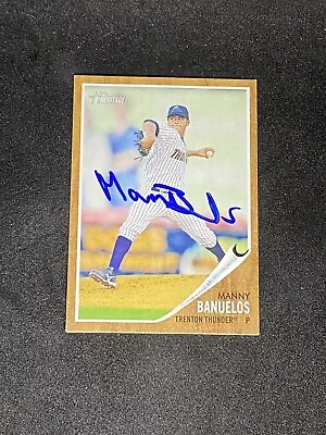 Manny Banuelos 2011 Topps Heritage Minors #4 Trenton Thunder Auto Signed RC Card • $3.95