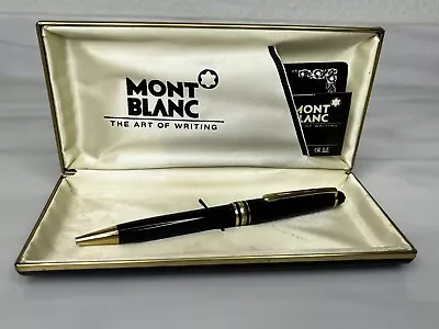 Vintage 1989 MONTBLANC Meisterstuck Black/Gold Rollerball Pen West Germany Case • $155