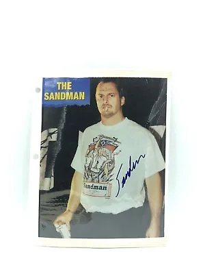 $29.99 • Buy The Sandman Signed WWE A4 Photo ECW Wrestling Picture