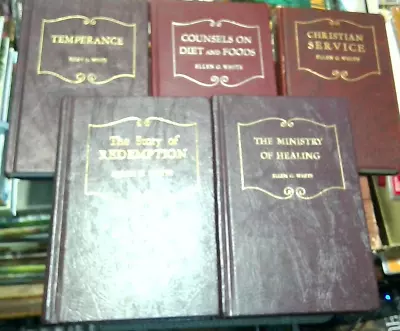 Lot Of 5 Ellen G. White HCs Ministry Of Healing Temperance Story  Of Redemption • $24.99