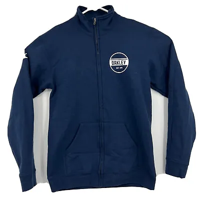 Oakley Mens Full Zip Golf Sweater Jacket Blue Sz S Small • $34.97