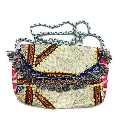 Vintage Tribal Banjara  Handmade Ethnic Women Hobo Purse Hippy Clutch Bag S • $17.99