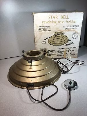 $94.99 • Buy Vintage 1950s Star Bell Revolving Christmas Tree Holder - WORKING CONDITION