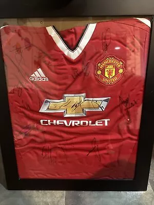 Signed Manchester United Soccer Jersey Framed • $300