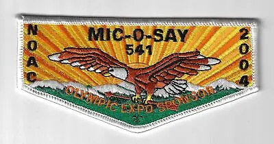 OA 541 Mic-O-Say 2004 NOAC Olympic Expo Sponsor Flap WHT Bdr. WCC • $7.95