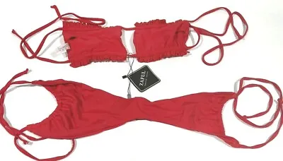 $24.99 • Buy Zaful Forever Young Red Tie-On Bikini Size Small
