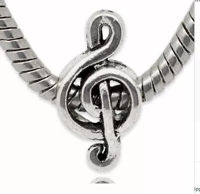 Music Symbol Treble Clef Charm Bead Bracelet Charms Love Music Note Gift UK • £3