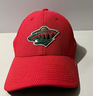 Adidas Minnesota Wild NHL Red Baseball Cap Hat  Mens L/XL Aeroready • $8.99