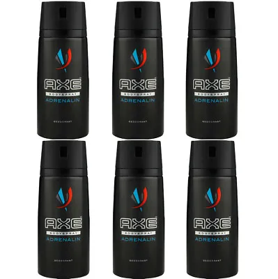 £21.05 • Buy 6 Pack Axe Adrenalin For Men Deodorant Body Spray, 150ml (5 Oz)