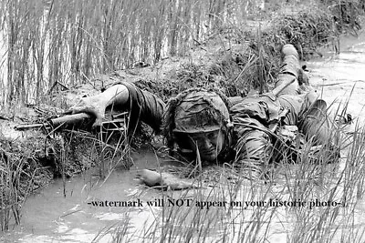 Vietnam War US Army Soldier In Rice Paddy PHOTO 1st Cavalry 1966 • $4.28