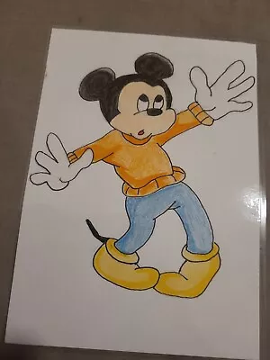 A Original Laminated A5 Drawing Of Micky Mouse • £5